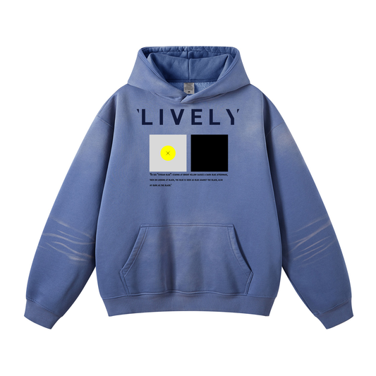 'LIVELY' 'STYGIAN BLUE' HOODIE